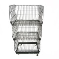 Utility Shelves Mobile Shelving Unit Organizer with 3Large Storage Baskets for Supermarket Stores